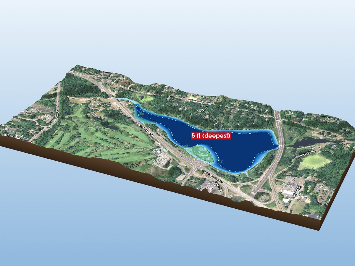 Depth map of Keller Lake (main bay)