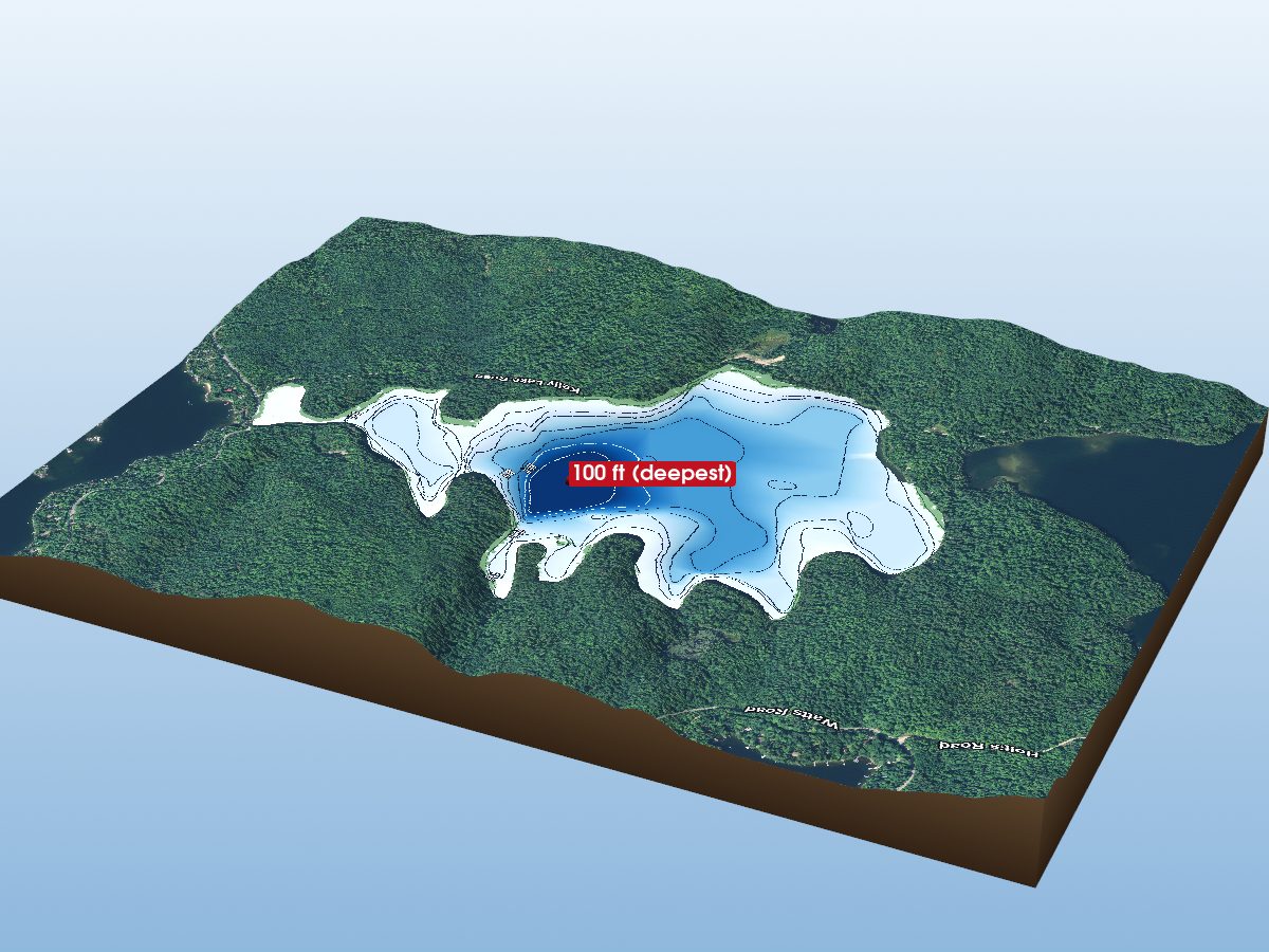 Depth map of Kelly Lake