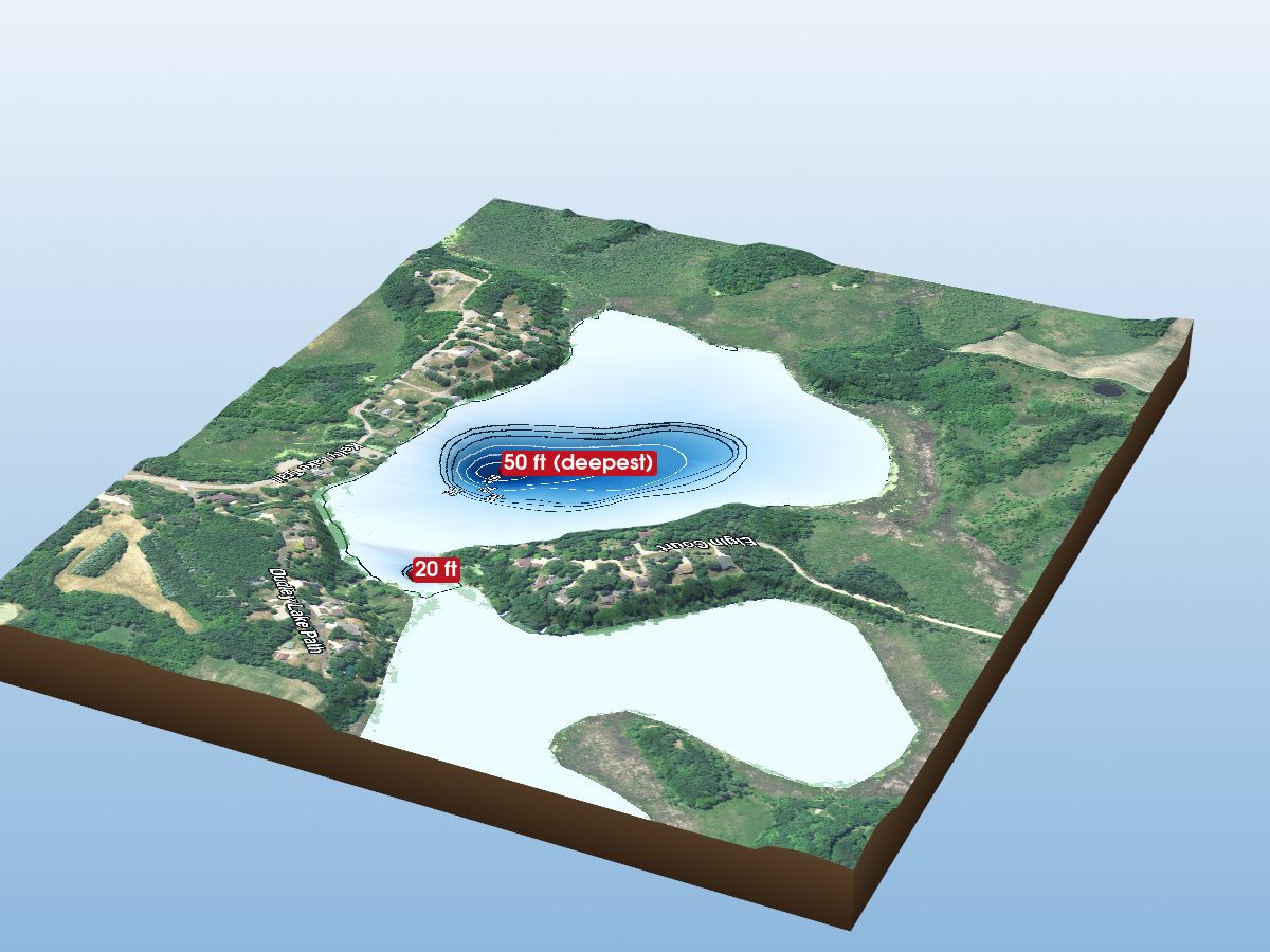 Depth map of Kelly Lake