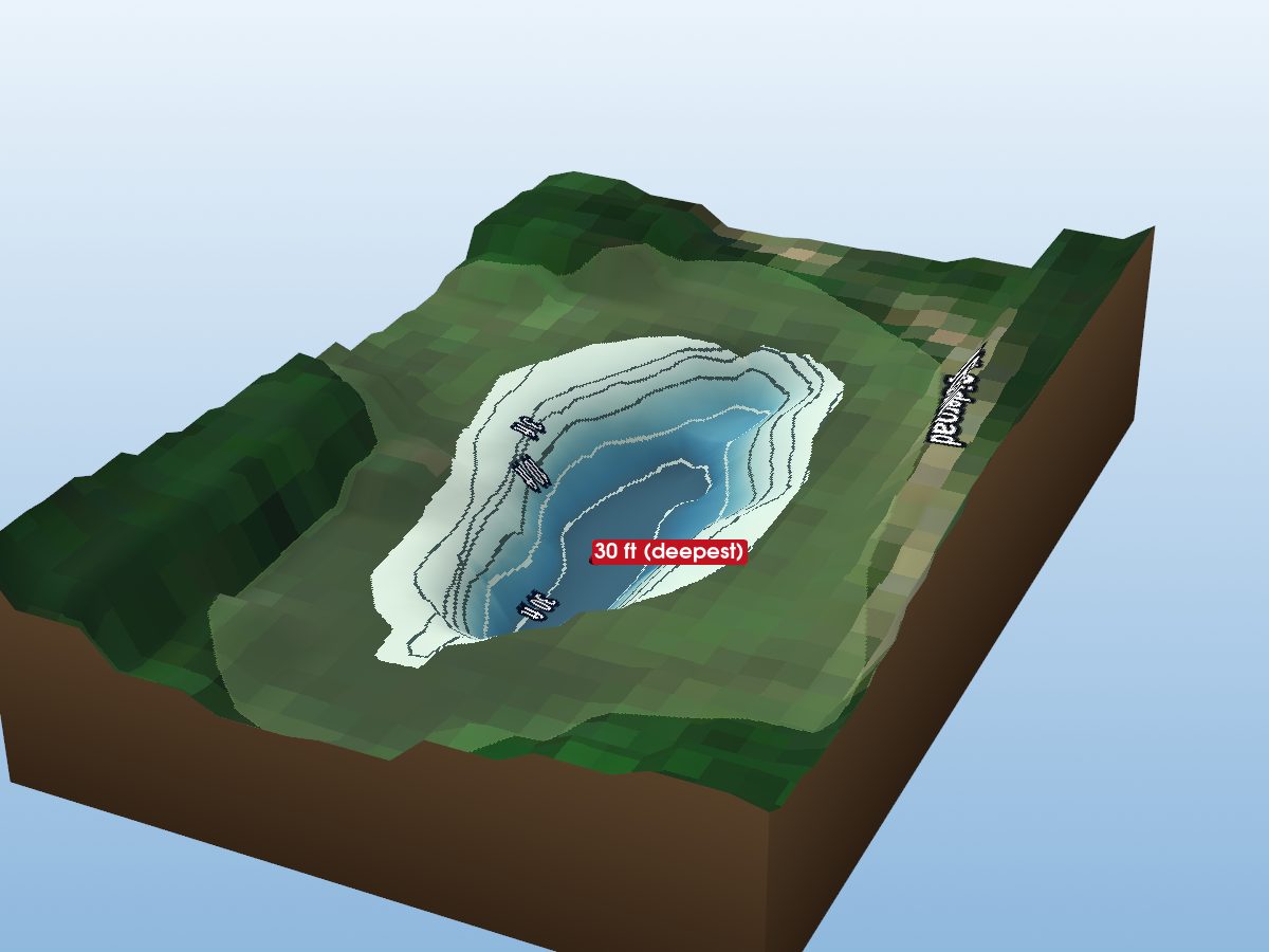 Depth map of Kelly Lake