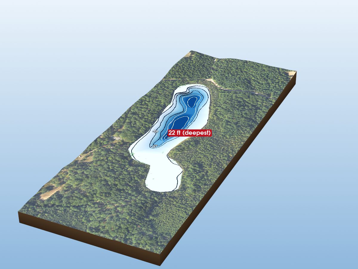 Depth map of Kelsey Lake