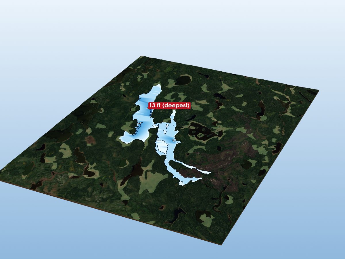 Depth map of Kemp Lake
