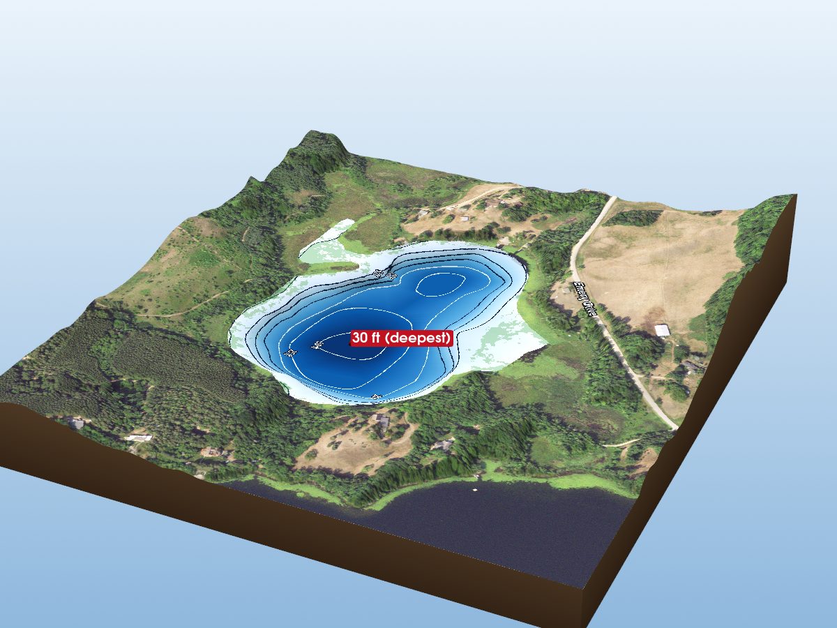 Depth map of Kempfer Lake