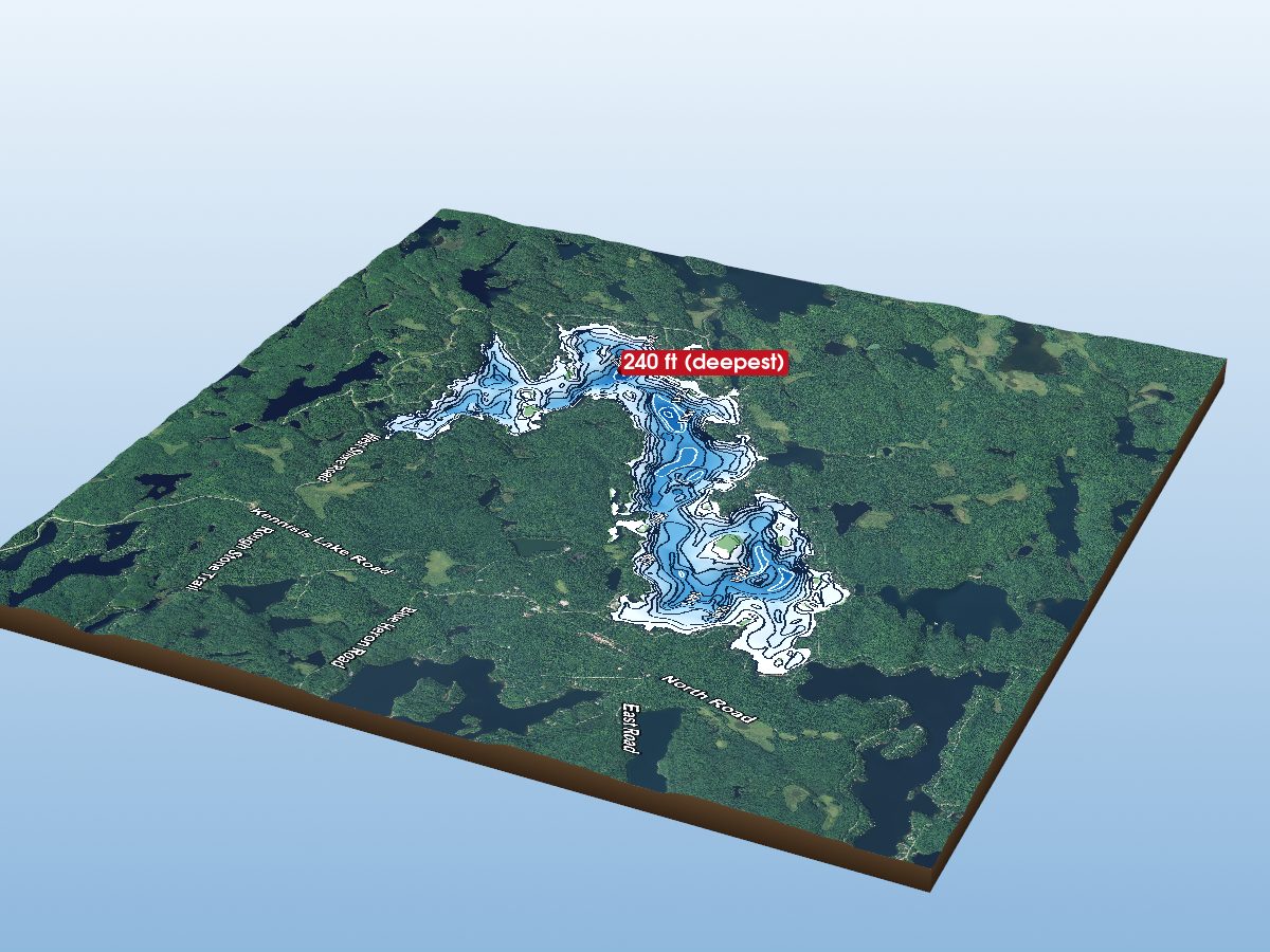 3D depth map of Kennisis Lake