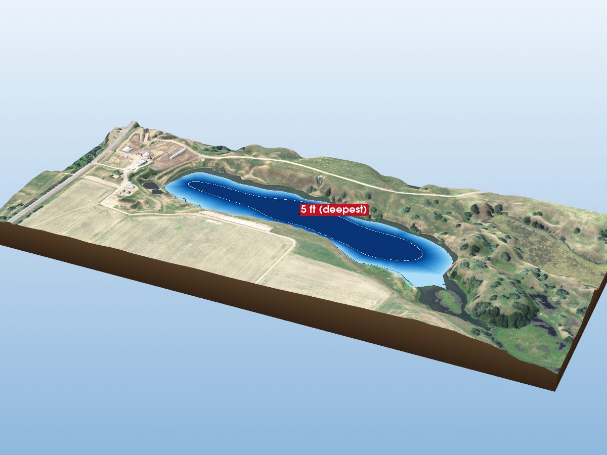 Depth map of Kent Lake