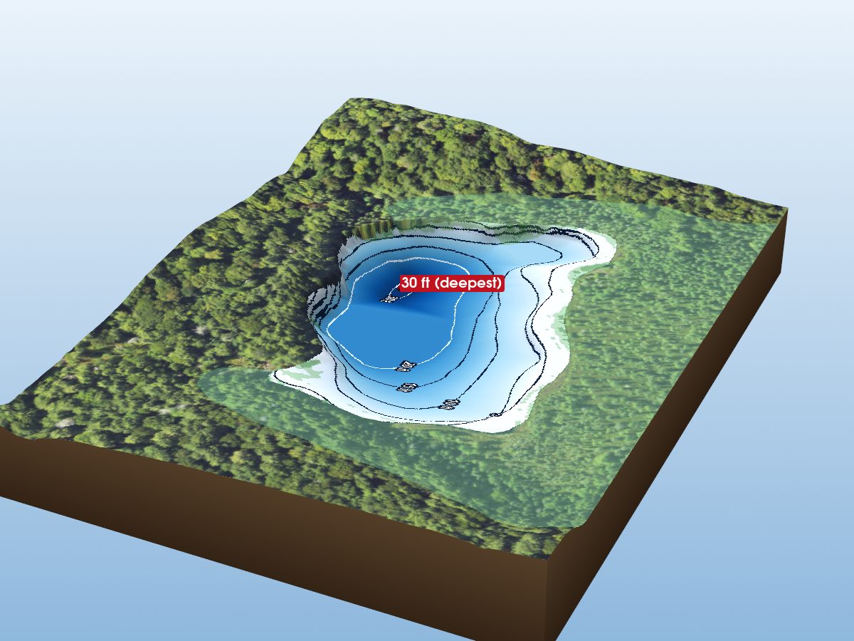 Depth map of Kerr Lake