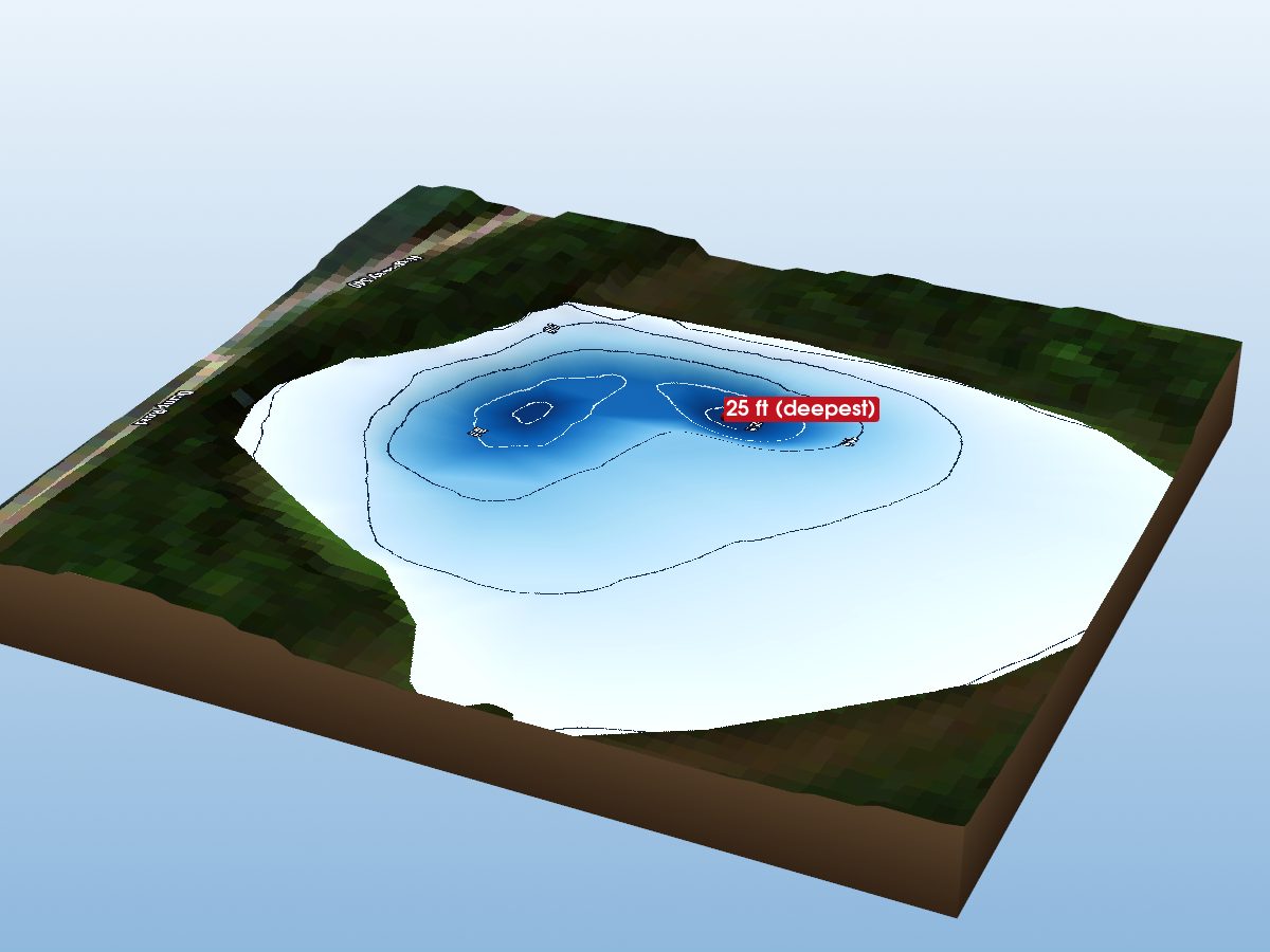 Depth map of Kerr Lake