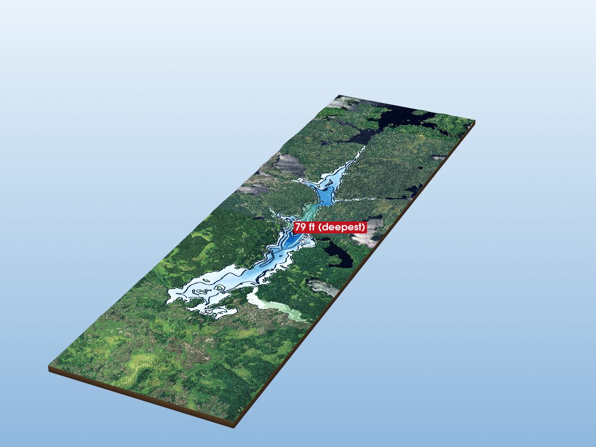 Depth map of Kershaw Lake
