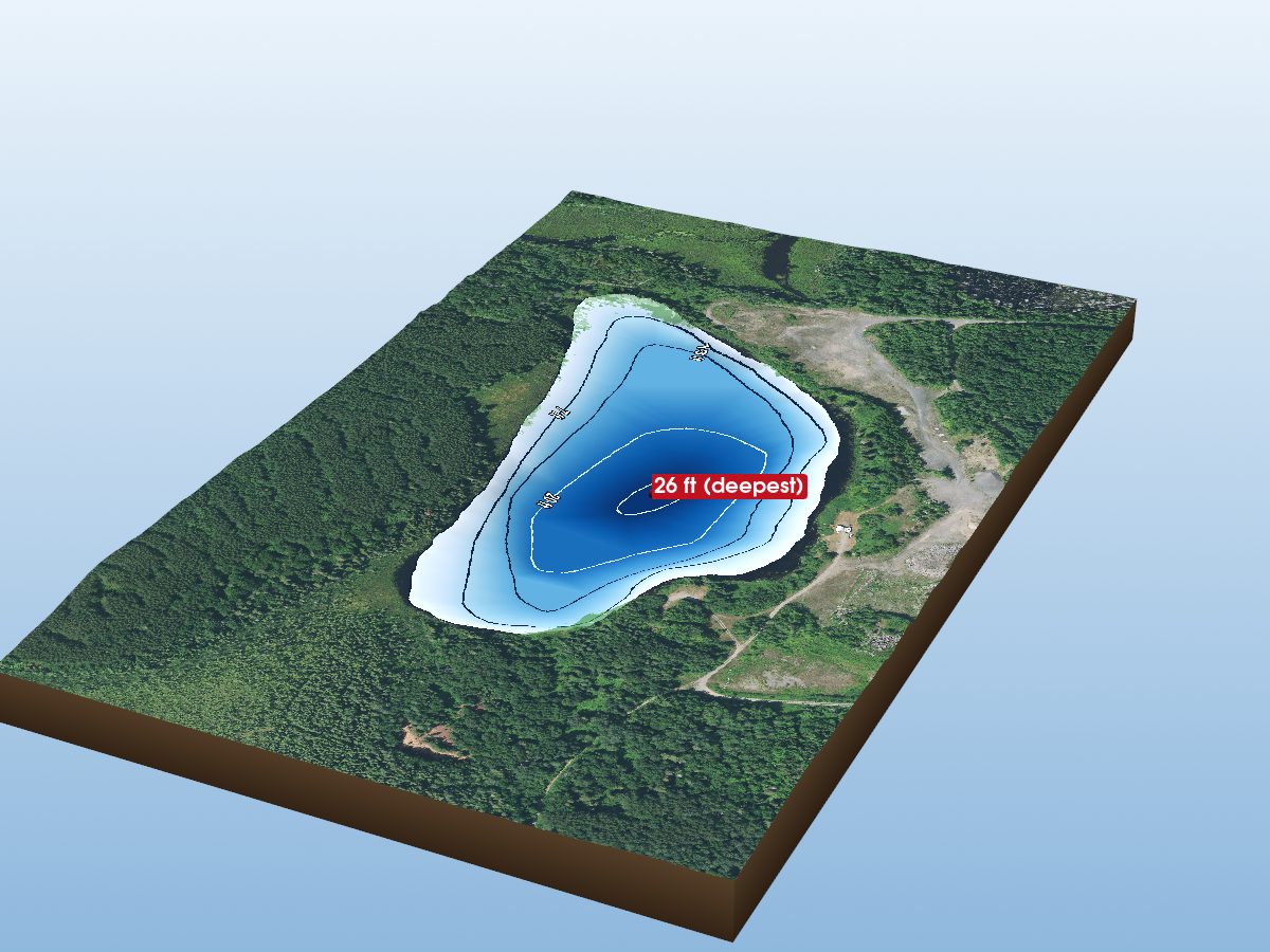 Depth map of Kervin Lake