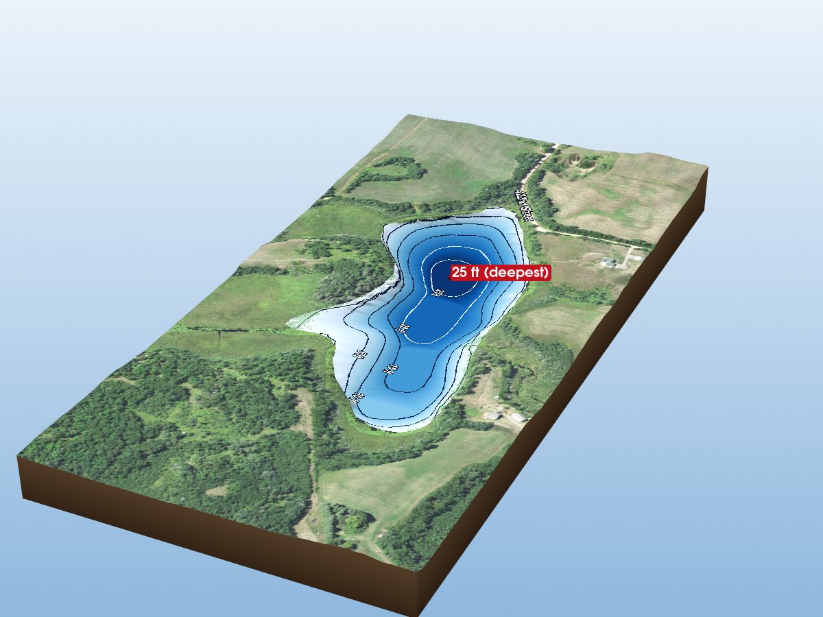 Depth map of Kettle Lake