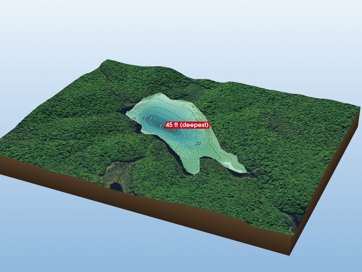 Depth map of Keyhole Lake