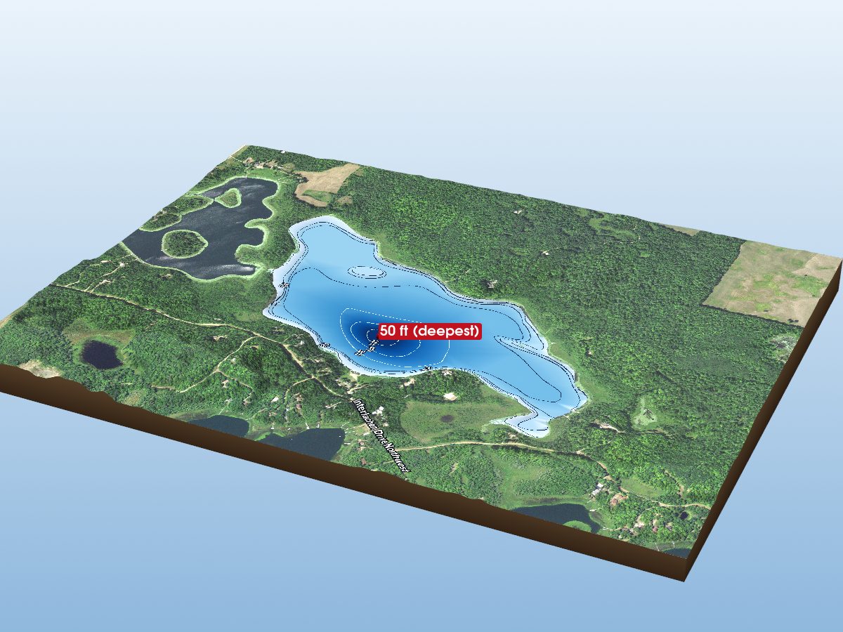 Depth map of Kid Lake