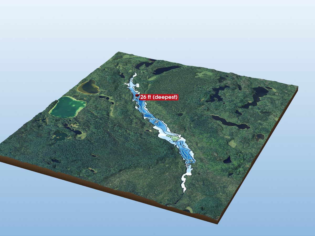 Depth map of Kilbarry Lake