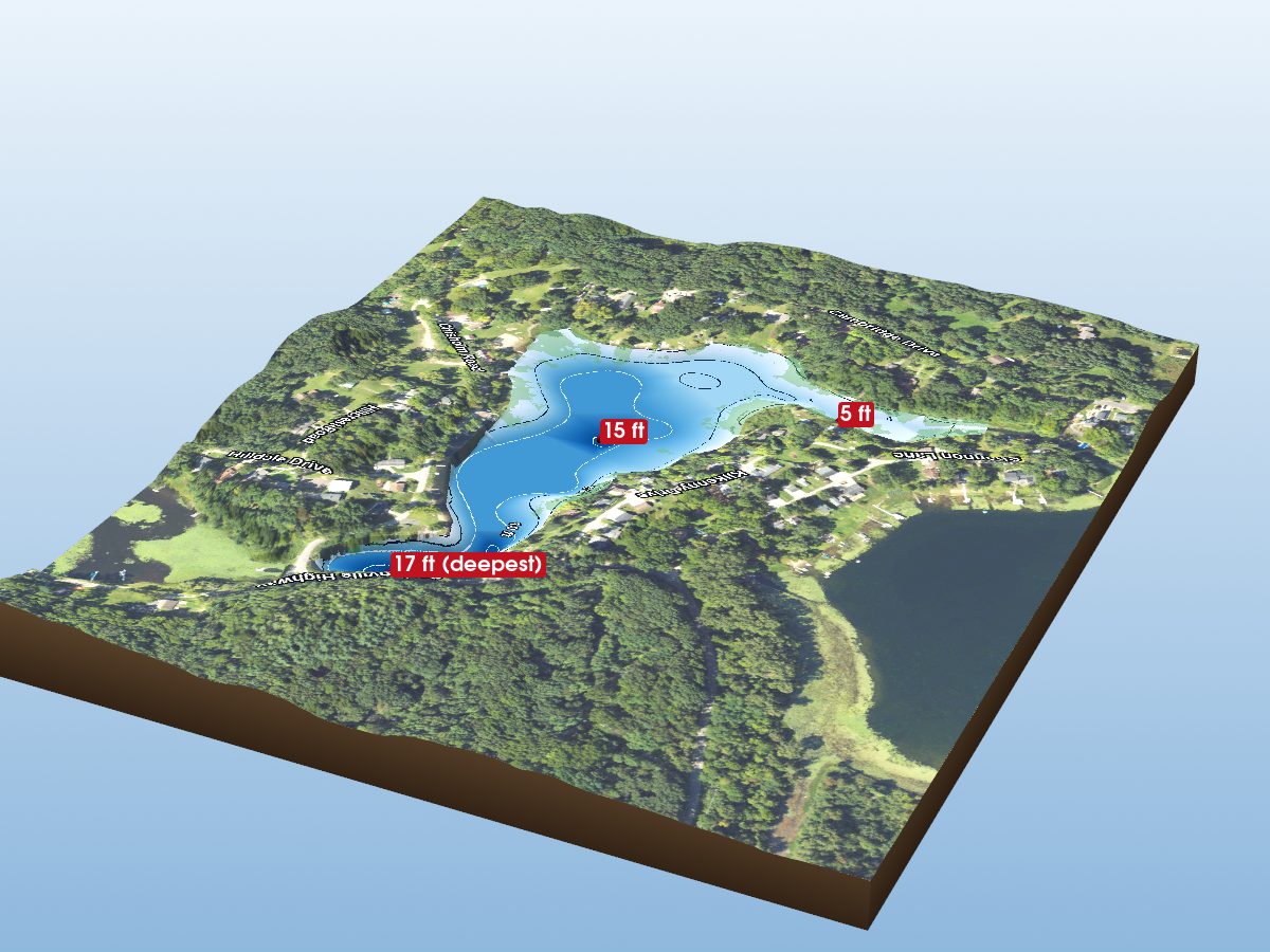 Depth map of Killarney Lake
