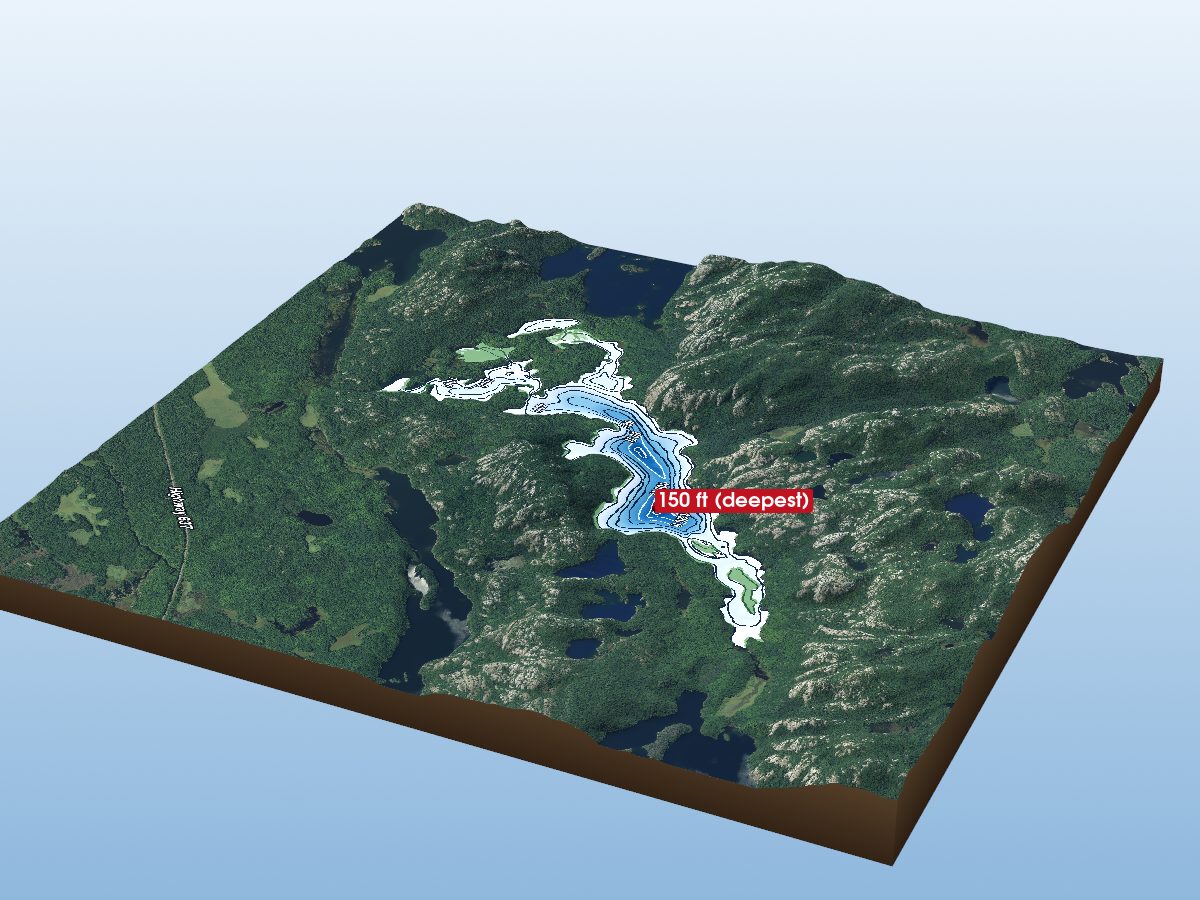 Depth map of Killarney Lake