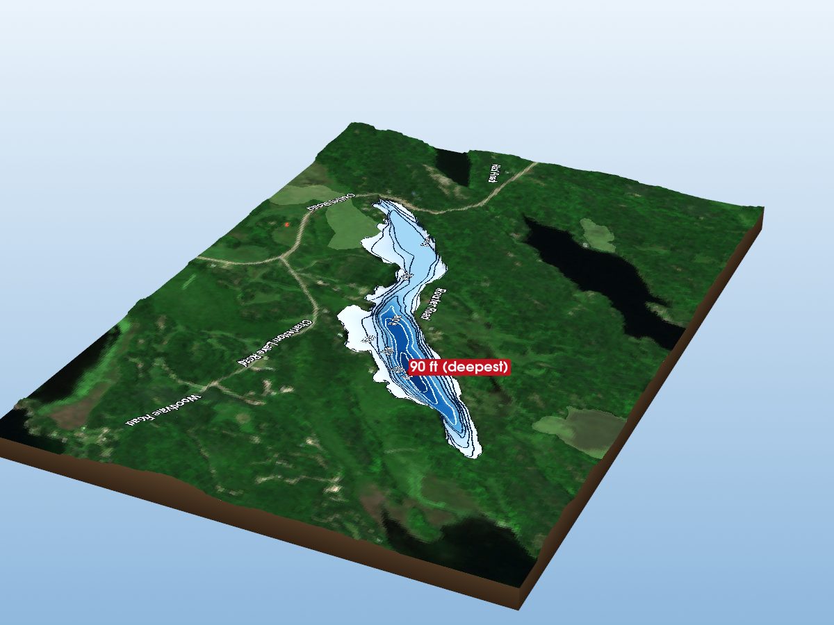 Depth map of Killenbeck Lake