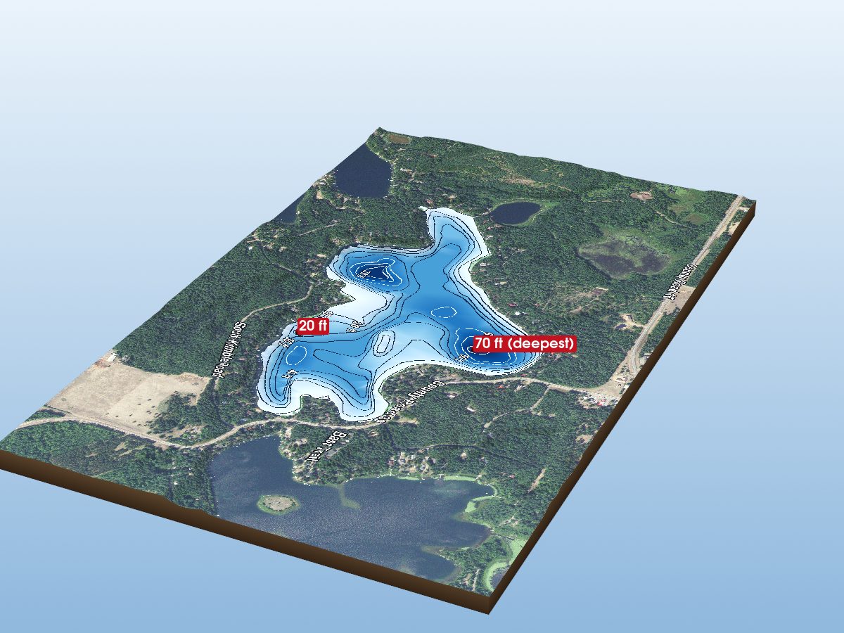 Depth map of Kimball Lake