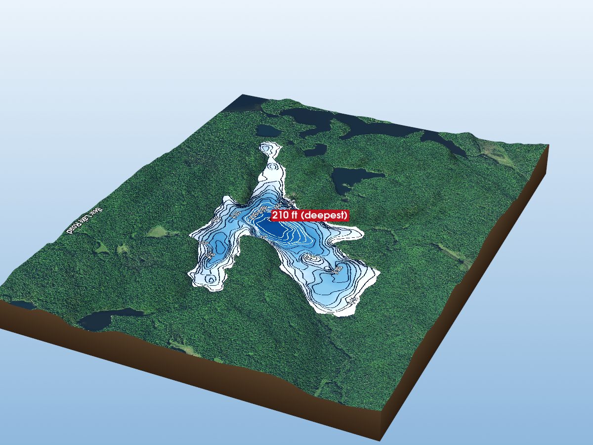 Depth map of Kimball Lake