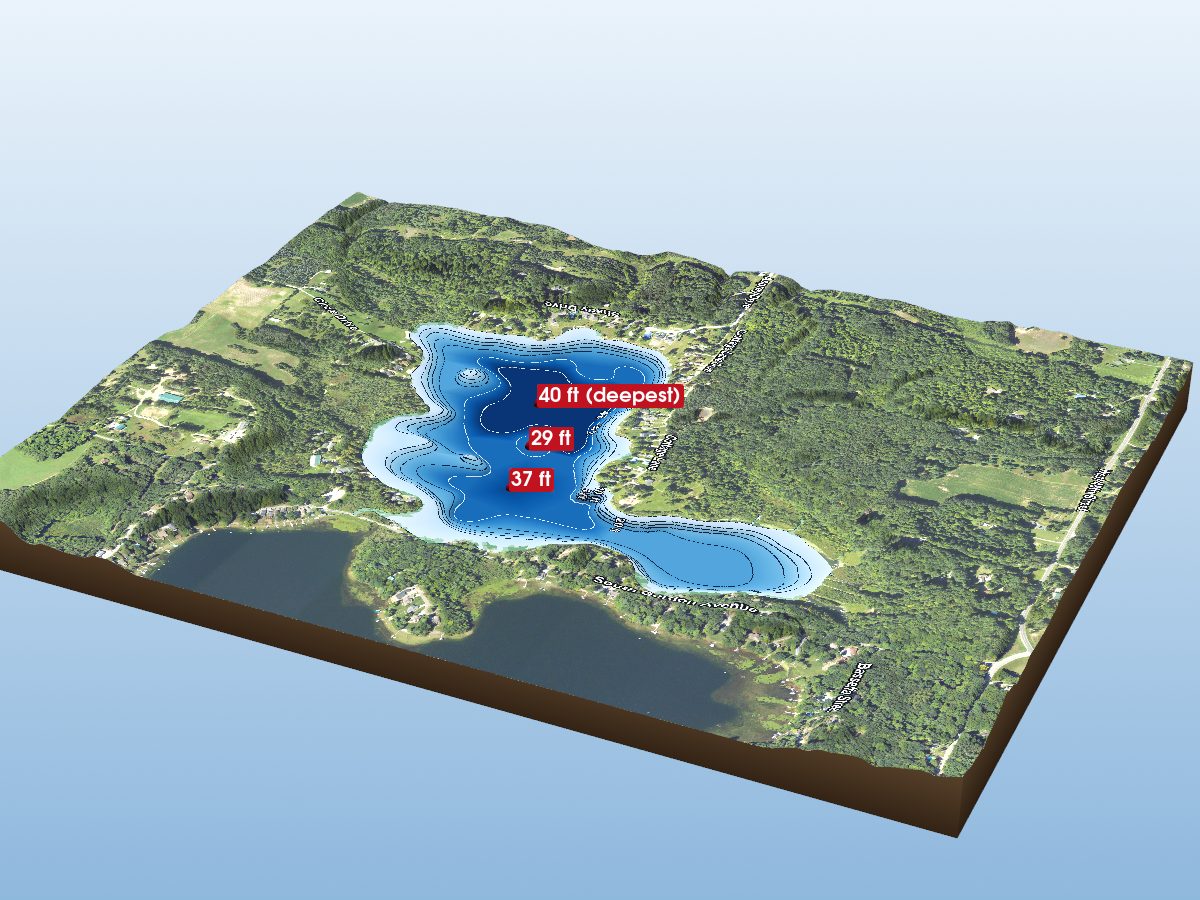 Depth map of Kimball Lake