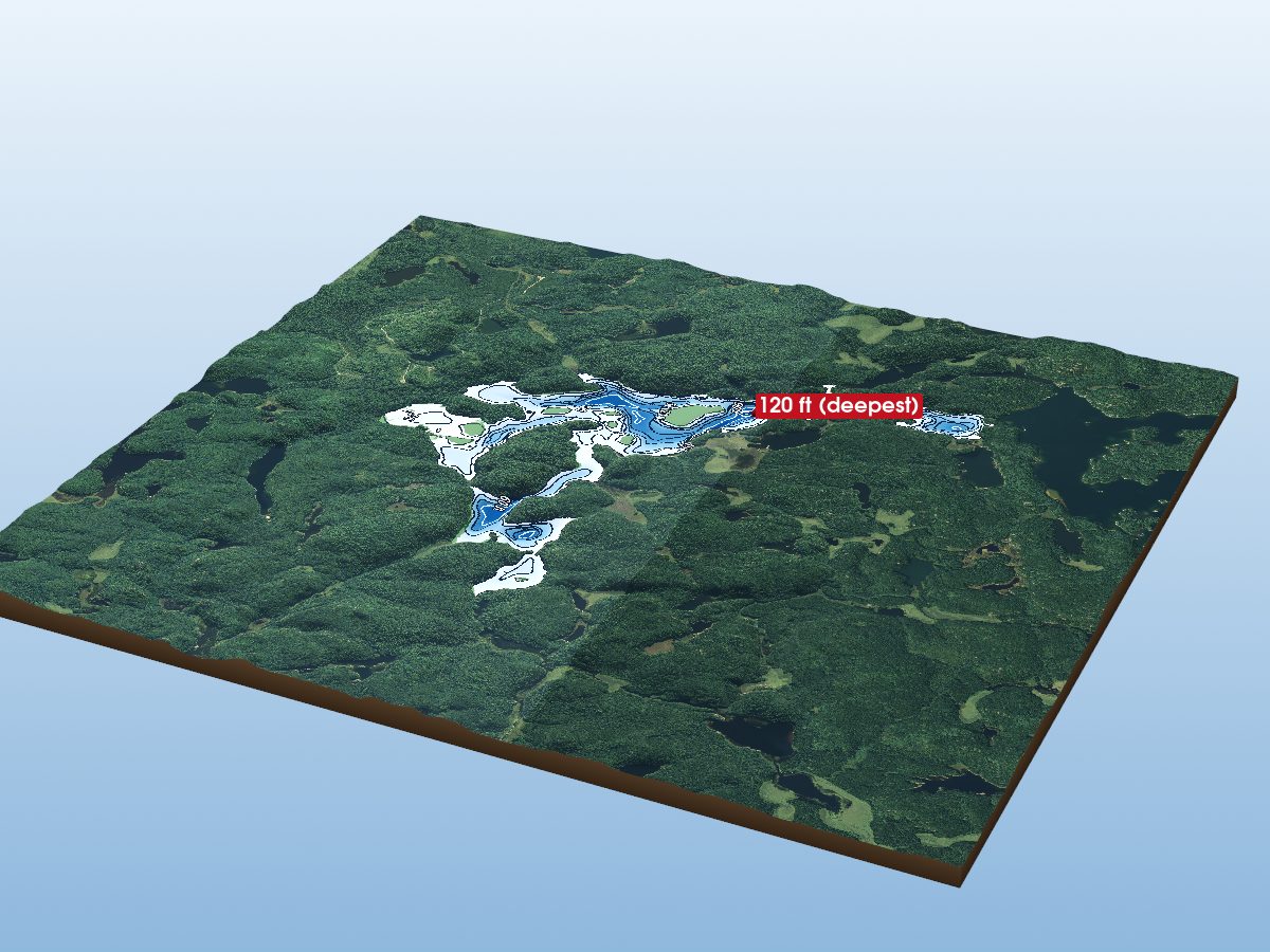 Depth map of Kindiogami Lake