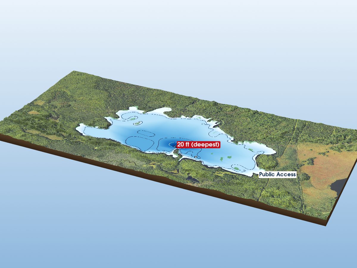 Depth map of King Lake
