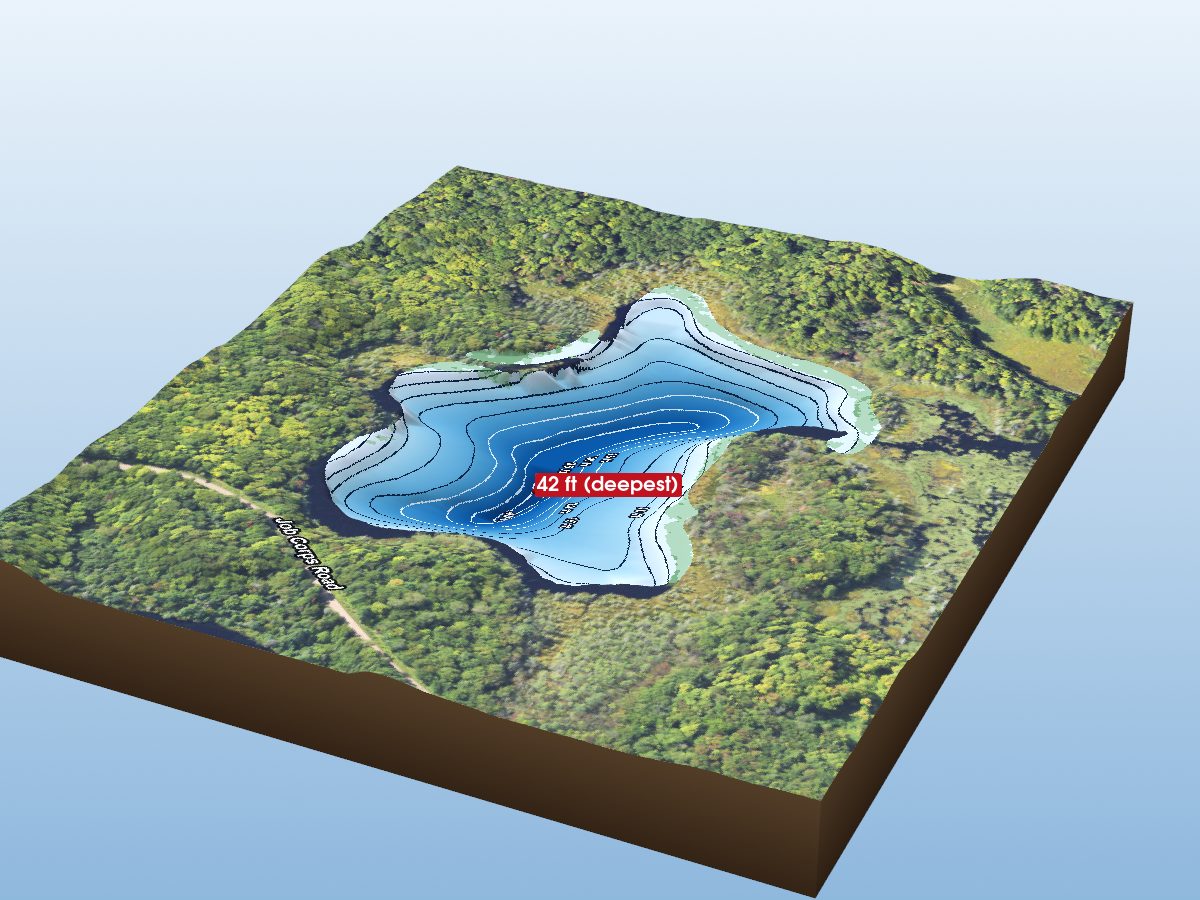Depth map of King Lake