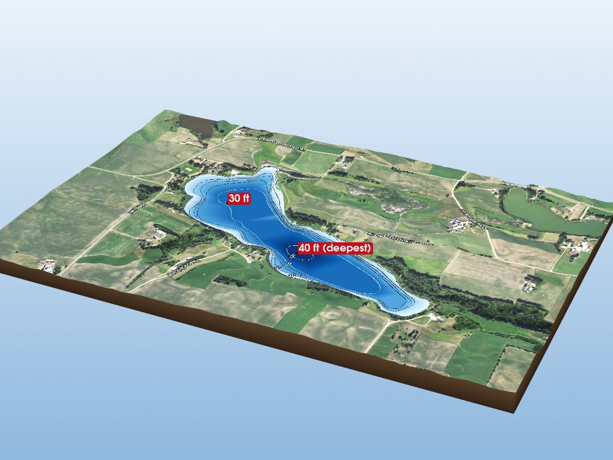 Depth map of Kings Lake