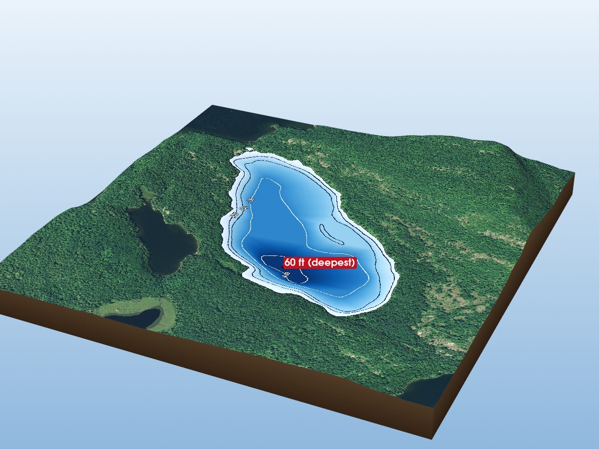 Depth map of Kirk Lake