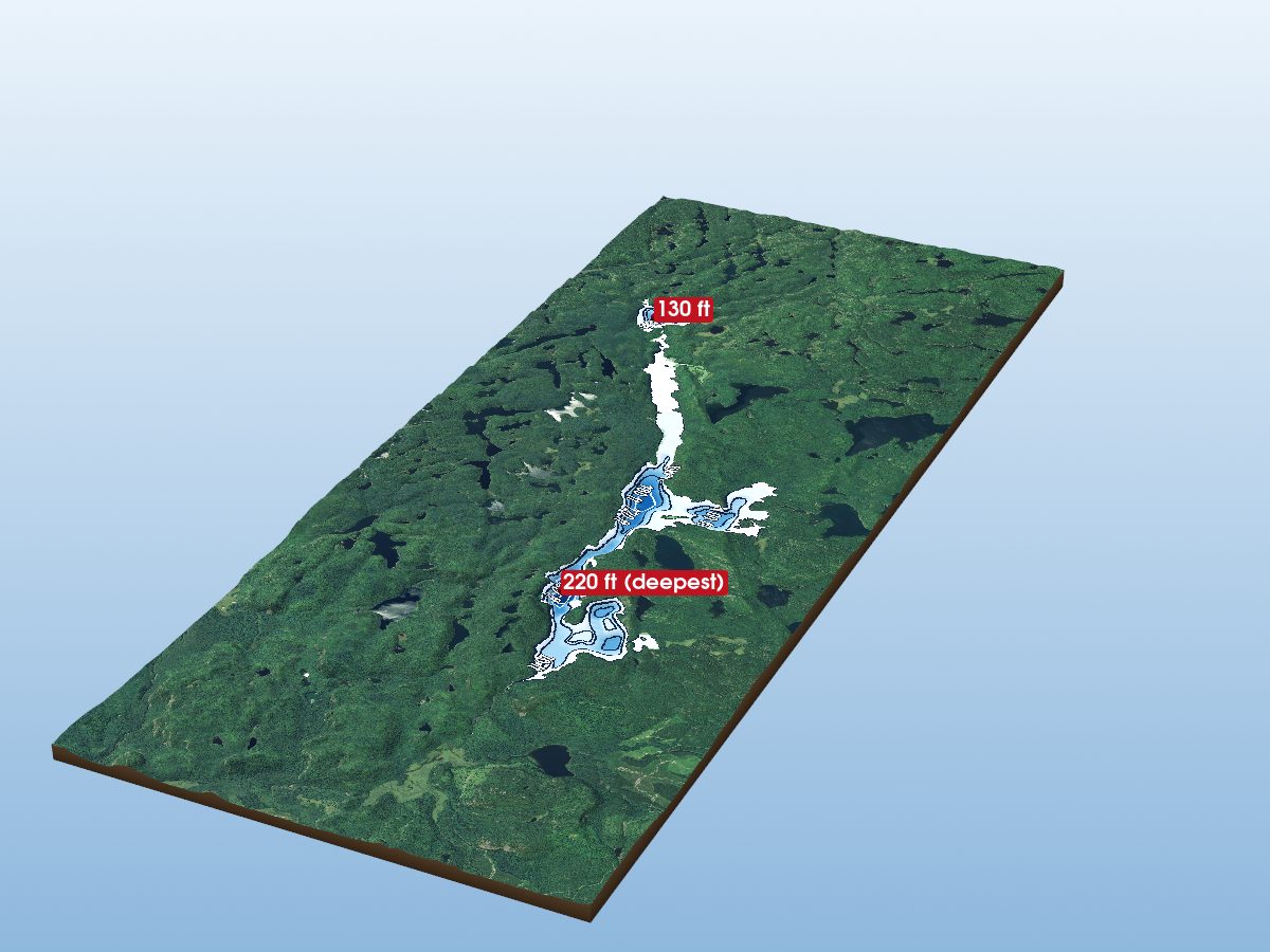 Depth map of Kirkpatrick Lake