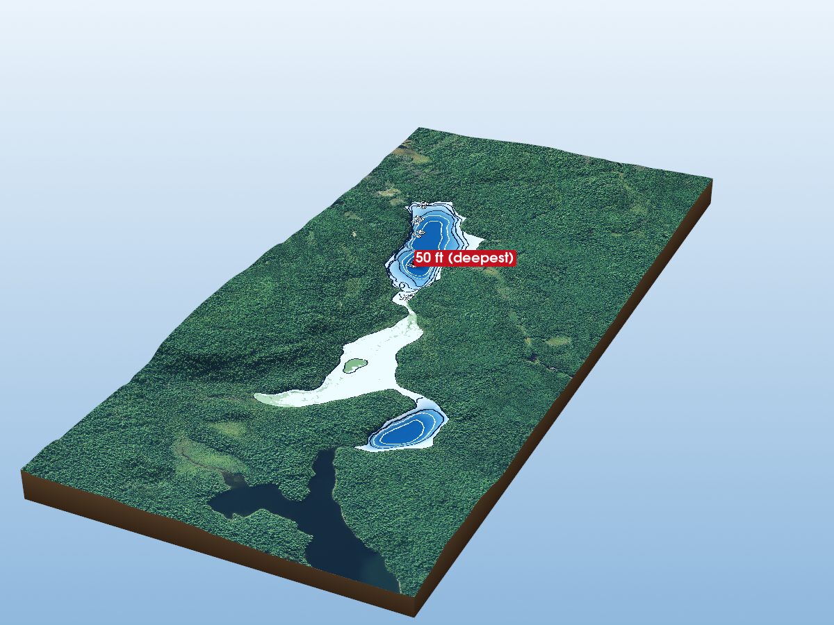 Depth map of Kittson Lake