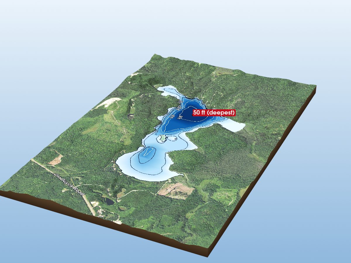 Depth map of Kjostad Lake