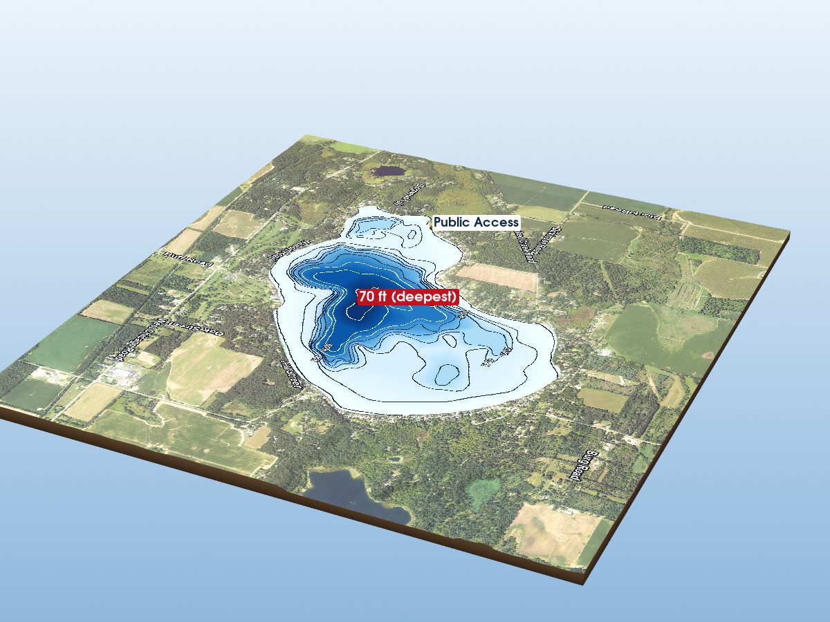 Depth map of Klinger Lake
