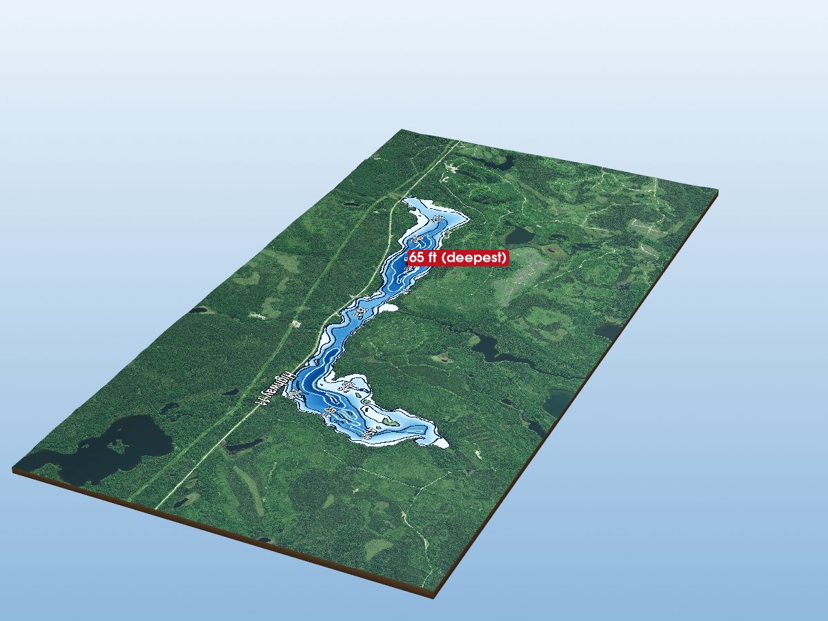 Depth map of Klotz Lake