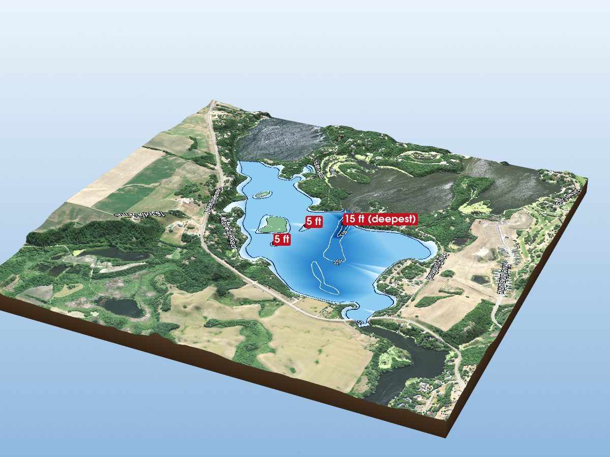 Depth map of Knaus Lake