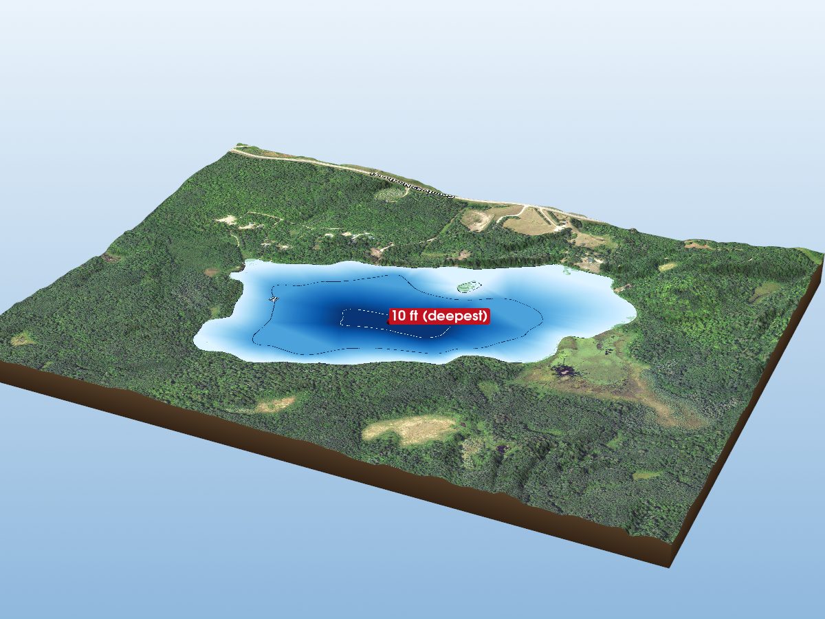 Depth map of Knight Lake