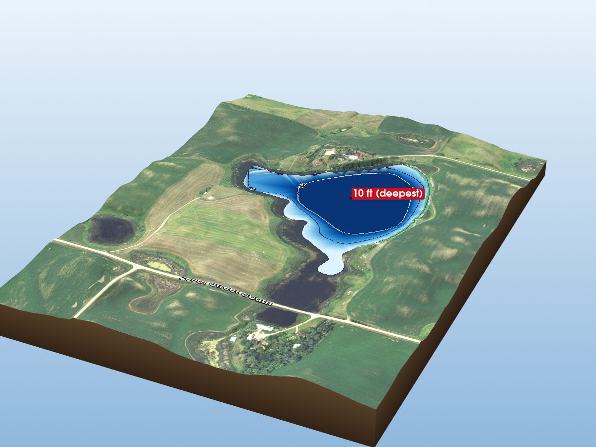 Depth map of Knudson Lake