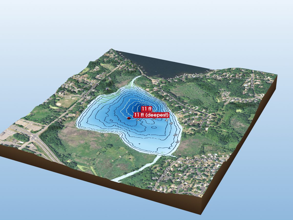 Depth map of Kohlman Lake