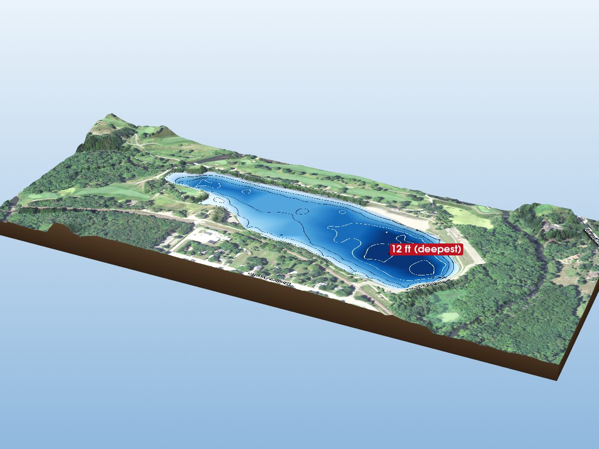 Depth map of Kohlmeier Lake