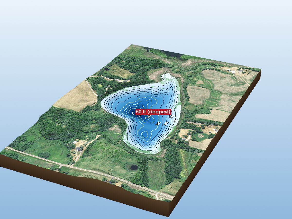 Depth map of Koop Lake