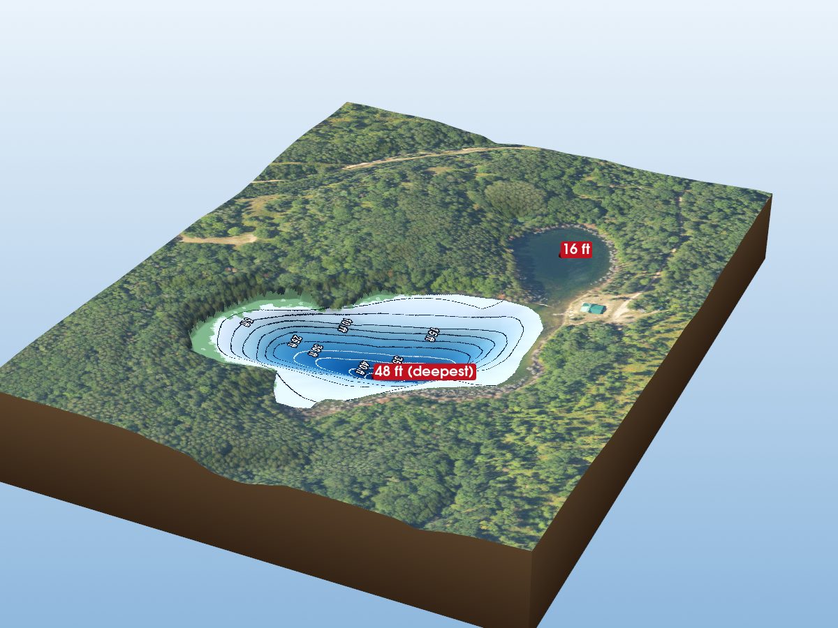 Depth map of Krauth Lake