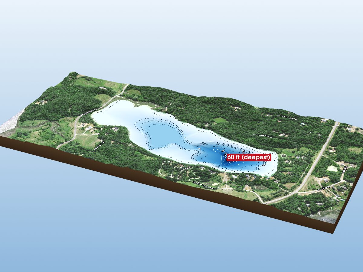 Depth map of Kreigle Lake