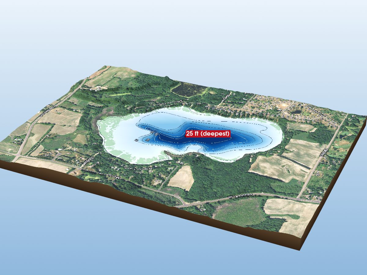 Depth map of Kroon Lake
