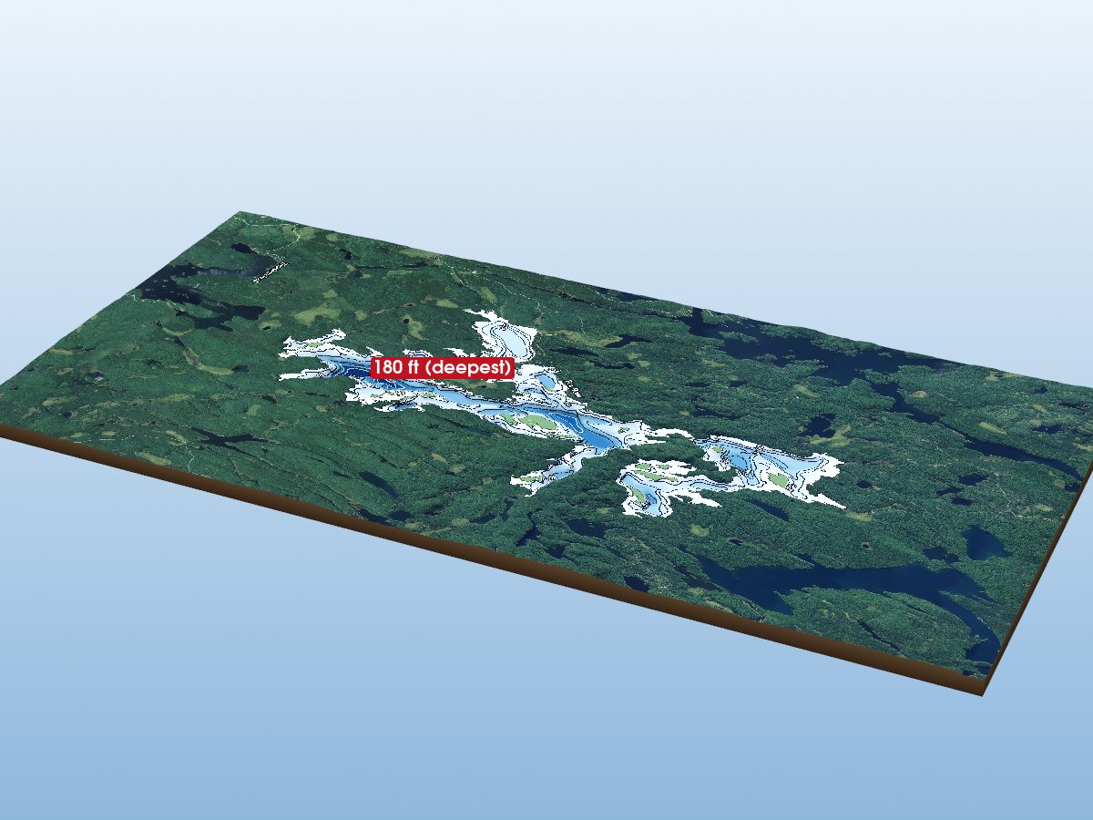 Depth map of Kukagami Lake