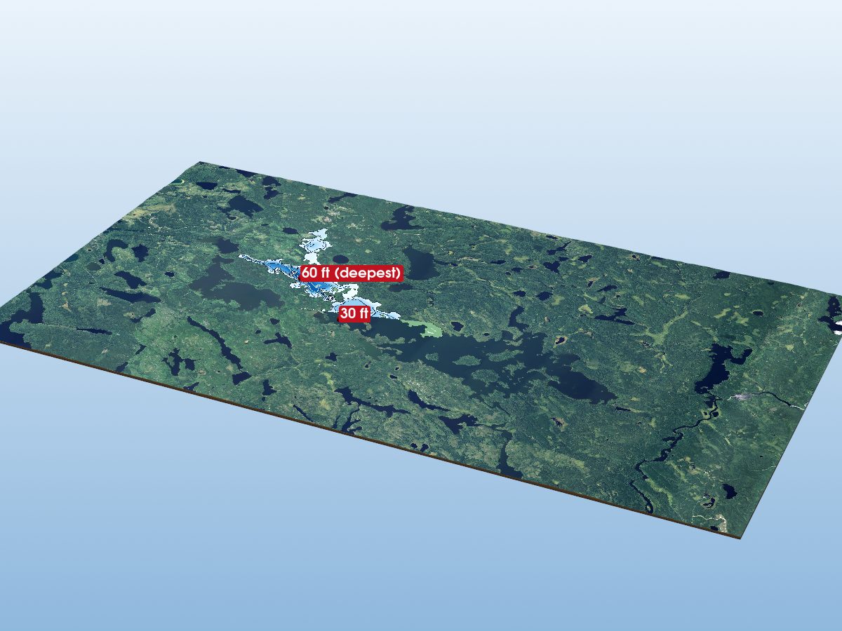 Depth map of Kukukus Lake