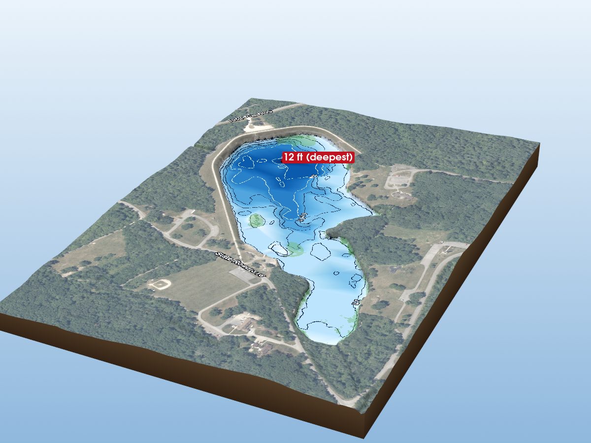 Depth map of Kunkel Lake