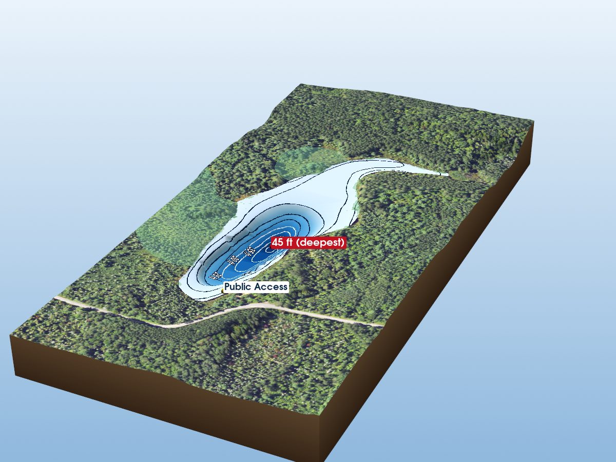 Depth map of Kunze Lake