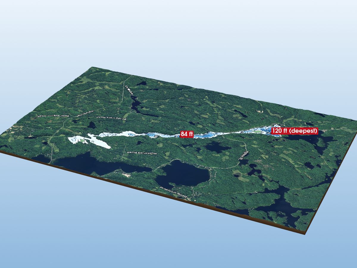 Depth map of Kushog Lake