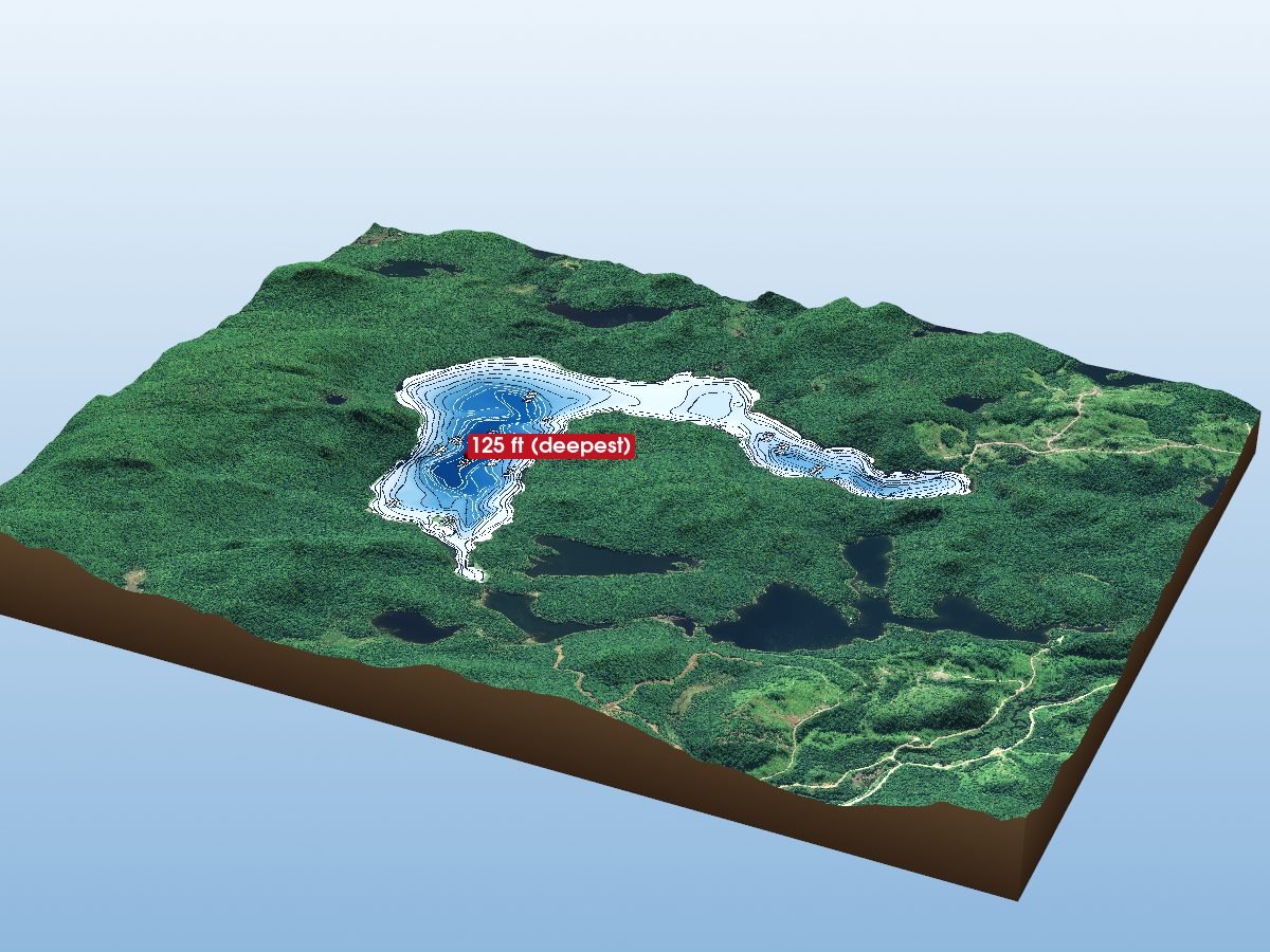 Depth map of Kwagama Lake