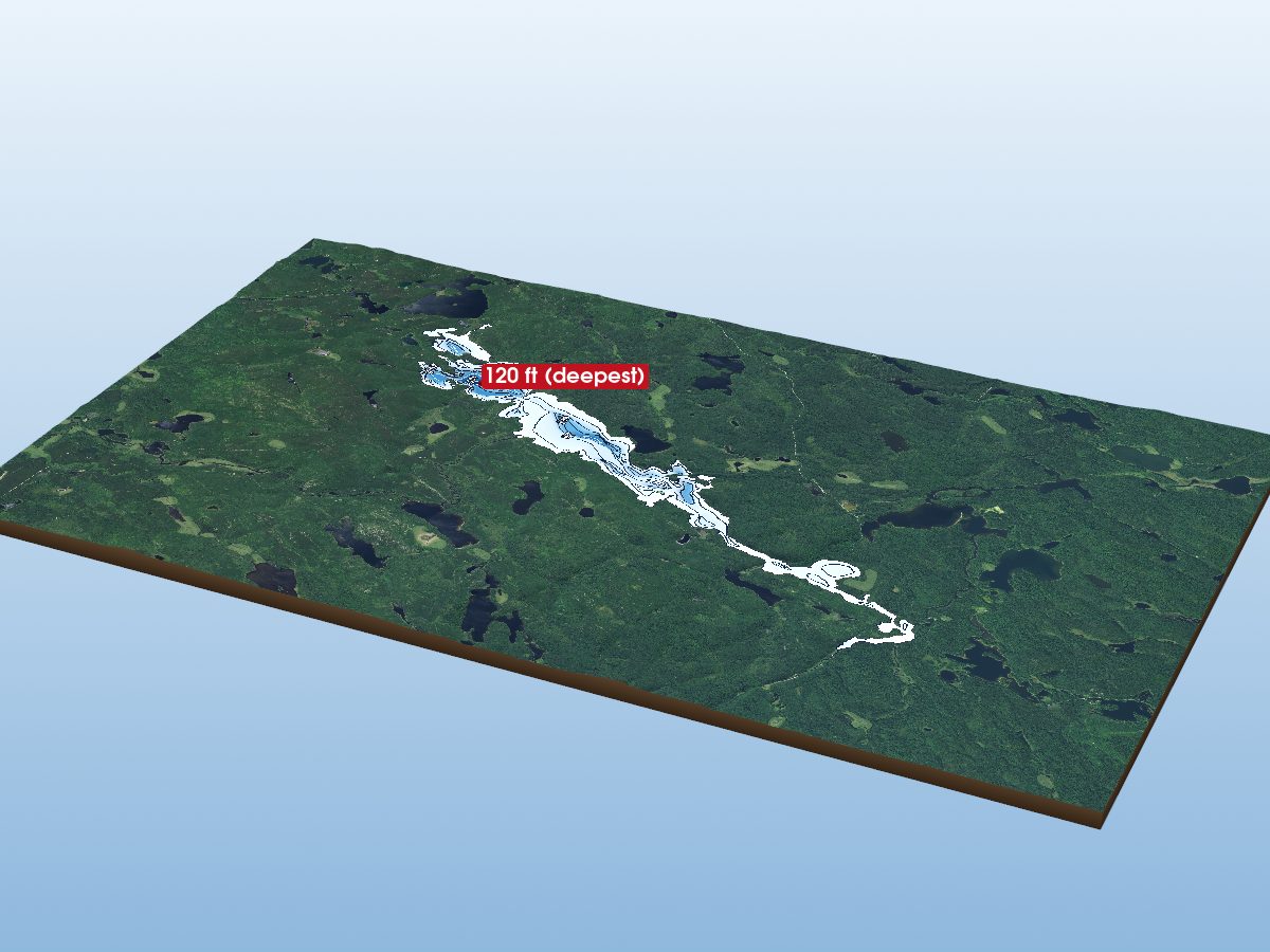 Depth map of Kwinkwaga Lake