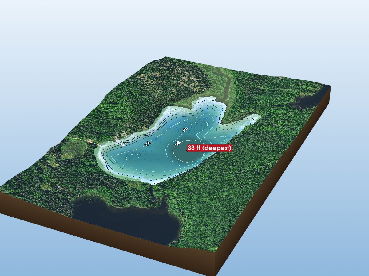Depth map of La Chapelle Lake